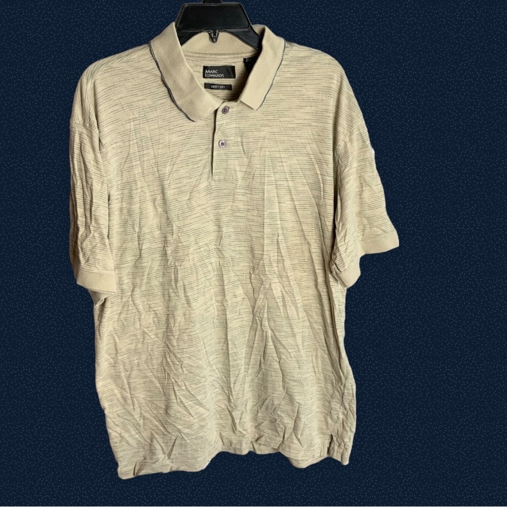 Marc Edwards Swift Dry Tan w Beige, Blue, Tan Marbling Shirt Men XL